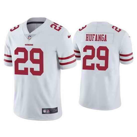 Men's San Francisco 49ers #29 Talanoa Hufanga White Vapor Untouchable Stitched Football Jersey