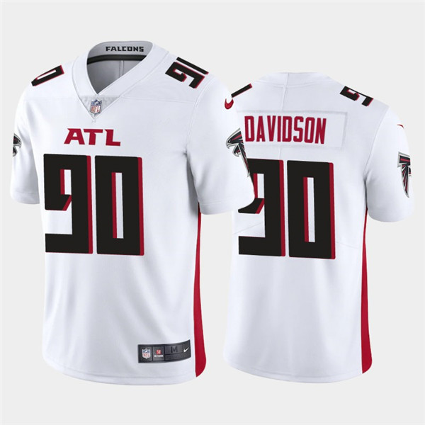 Men's Atlanta Falcons #90 Marlon Davidson 2020 White Vapor Untouchable Limited Stitched NFL Jersey