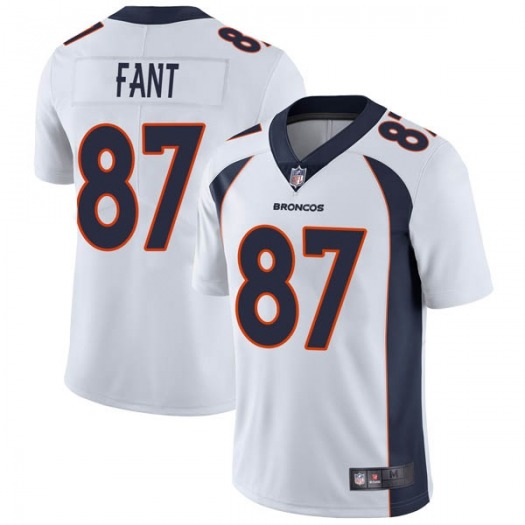 Men's Denver Broncos #87 Noah Fant White Vapor Untouchable Limited Stitched NFL Jersey