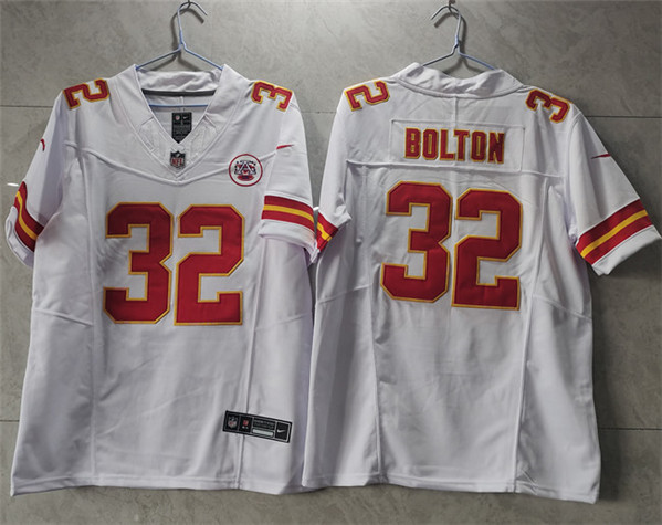 Men??s Kansas City Chiefs #32 Nick Bolton White 2023 F.U.S.E. Vapor Untouchable Limited Stitched Jersey