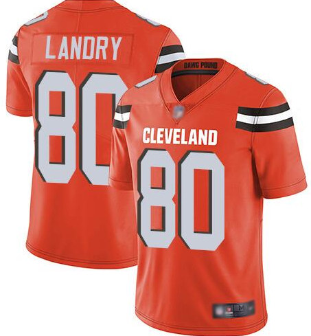 Men's Cleveland Browns #80 Jarvis Landry Orange Vapor Untouchable Limited Stitched Jersey