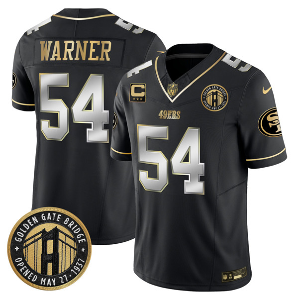 Men's San Francisco 49ers #54 Fred Warner Black F.U.S.E. Golden Gate Bridge With 3-Star C Patch Vapor Limited Football Stitched Jersey