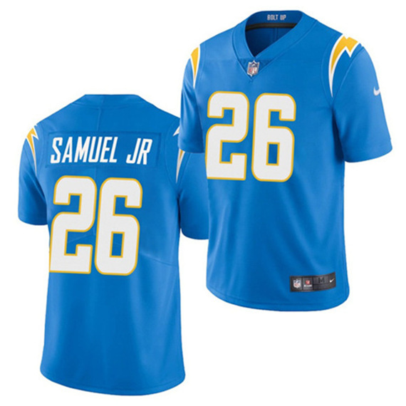 Men's Los Angeles Chargers #26 Asante Samuel Jr. Powder Blue 2021 Vapor Untouchable Limited Stitched NFL Jersey