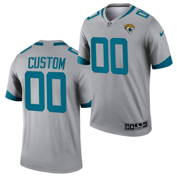 Men's Jacksonville Jaguars ACTIVE PLAYER Custom Silver 2021 Inverted Legend Stitched Jersey