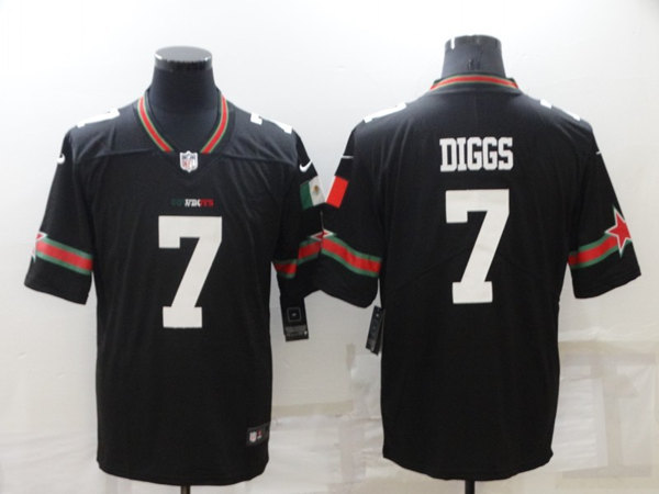 Men's Dallas Cowboys #7 Trevon Diggs Black Mexico Stitched Jersey