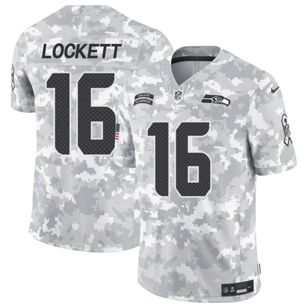 Men's Seattle Seahawks #16 Tyler Lockett Arctic Camo 2024 F.U.S.E. Salute to Service Limited Football Stitched Jersey