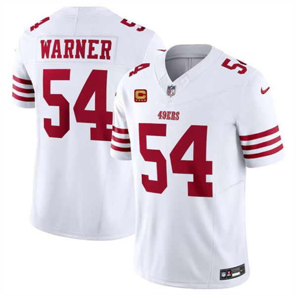 Men's San Francisco 49ers #54 Fred Warner White 2024 F.U.S.E. With 4-Star C Patch Vapor Untouchable Limited Football Stitched Jersey