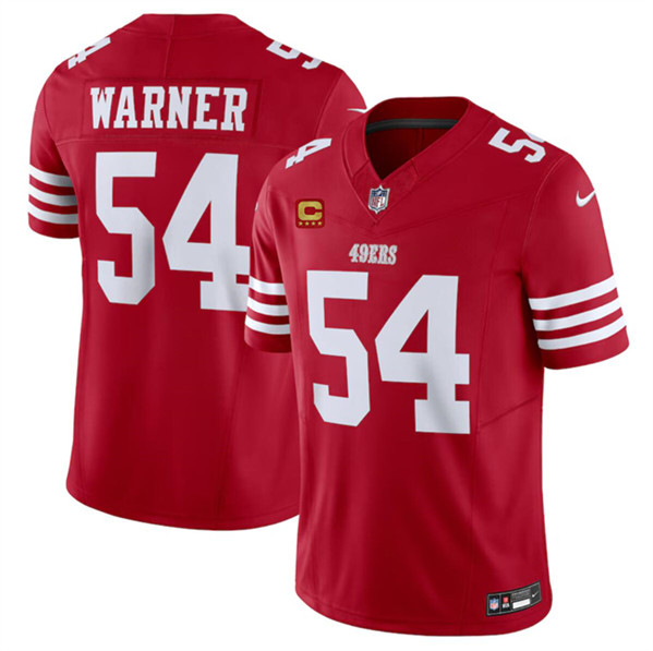 Men's San Francisco 49ers #54 Fred Warner Red 2024 F.U.S.E. With 4-Star C Patch Vapor Untouchable Limited Football Stitched Jersey