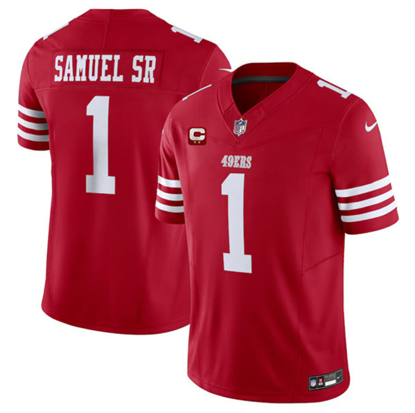 Men's San Francisco 49ers #1 Deebo Samuel SR Red 2024 F.U.S.E. With 2-Star C Patch Vapor Untouchable Limited Football Stitched Jersey