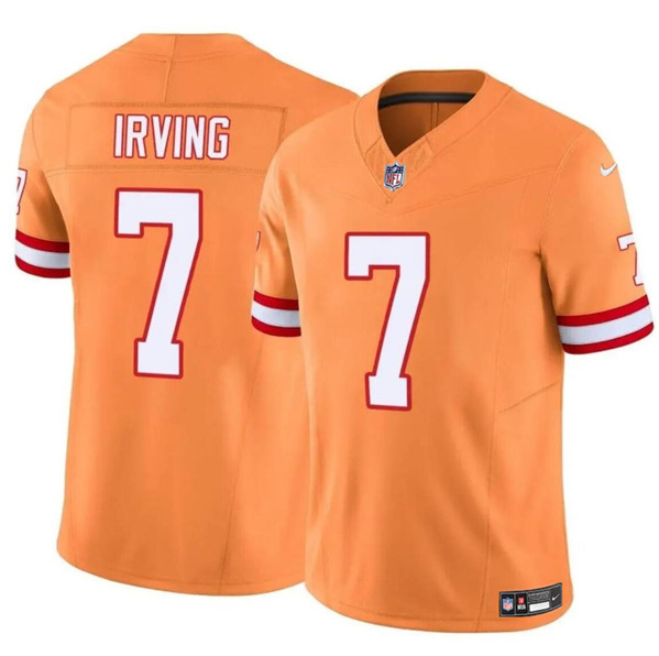 Men's Tampa Bay Buccaneers #7 Bucky Irving Orange F.U.S.E. Throwback Limited Football Stitched Jersey