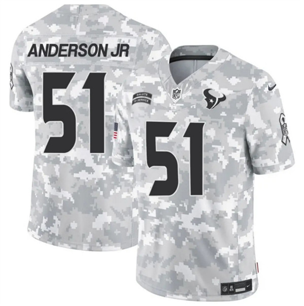 Men's Houston Texans #51 Will Anderson Jr Arctic Camo 2024 F.U.S.E. Salute to Service Limited Football Stitched Jersey