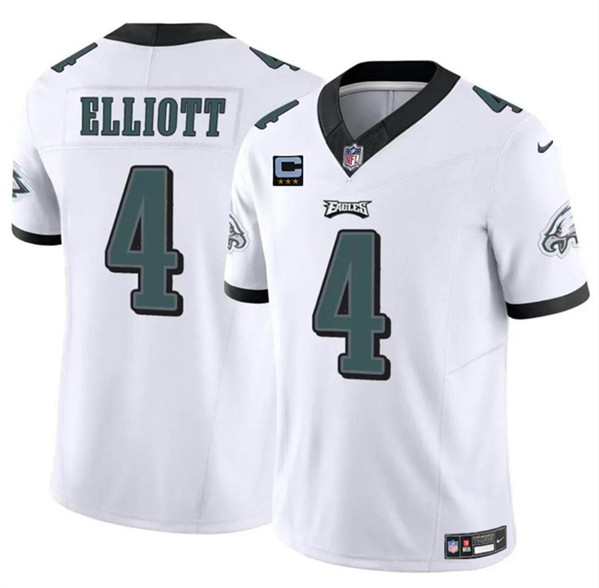 Men's Philadelphia Eagles #4 Jake Elliott White 2024 F.U.S.E With 3-Star C Patch Vapor Untouchable Limited Football Stitched Jersey