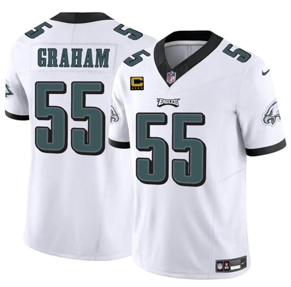 Men's Philadelphia Eagles #55 Brandon Graham White 2024 F.U.S.E With 4-Star C Patch Vapor Untouchable Limited Football Stitched Jersey