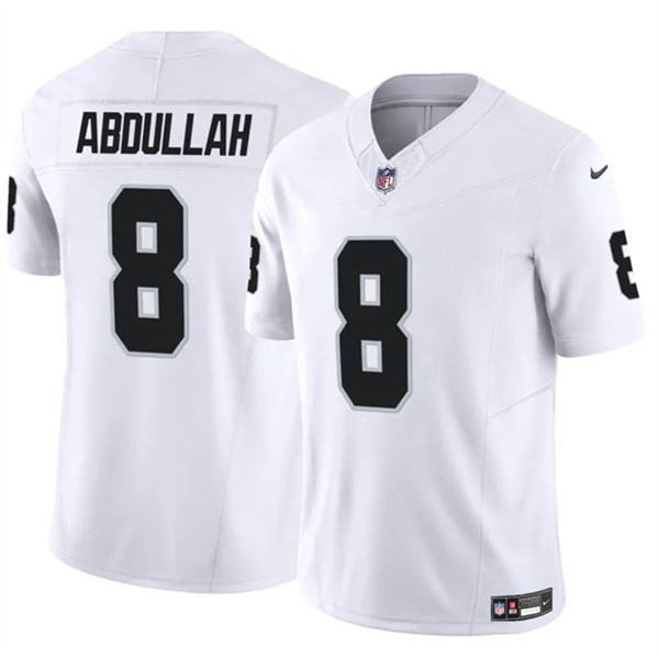 Men's Las Vegas Raiders #8 Ameer Abdullah White F.U.S.E. Vapor Football Stitched Jersey