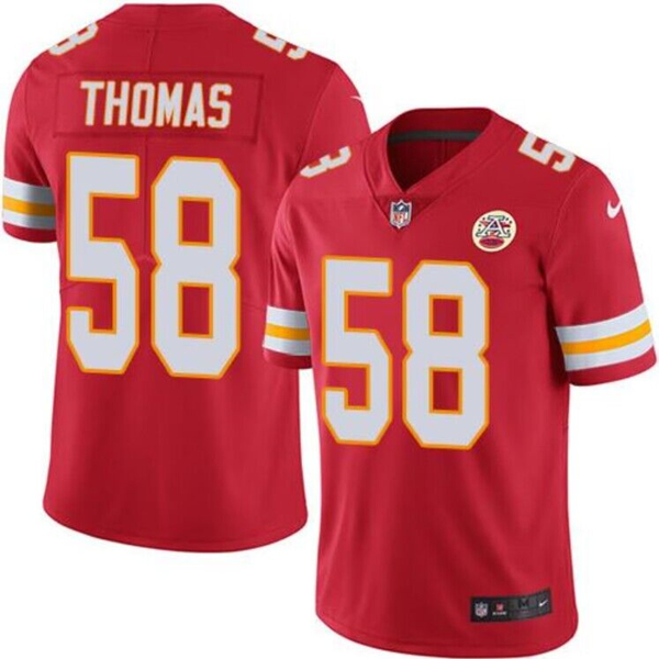 Men??s Kansas City Chiefs #58 Derrick Thomas Red Retired Player Vapor Untouchable Limited Stitched Jersey