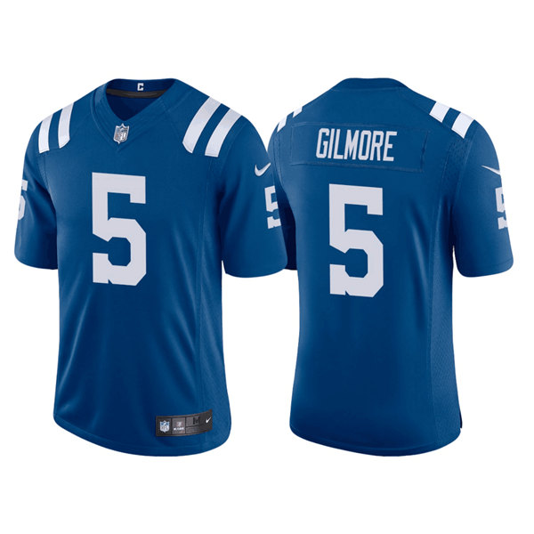 Men's Indianapolis Colts #5 Stephon Gilmore Royal Stitched Game Jersey - Click Image to Close