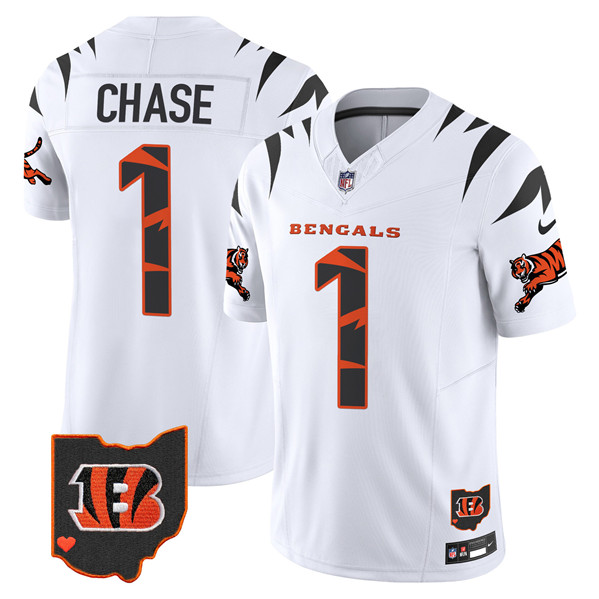 Men's Cincinnati Bengals #1 Ja'Marr Chase White F.U.S.E. Special Vapor Untouchable Limited Football Stitched Jersey