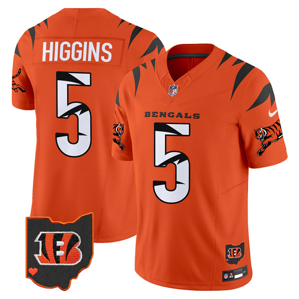 Men's Cincinnati Bengals #5 Tee Higgins Orange F.U.S.E. Special Vapor Untouchable Limited Football Stitched Jersey