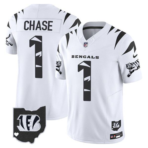 Men's Cincinnati Bengals #1 Ja'Marr Chase White Limited F.U.S.E. Special Vapor Untouchable Limited Football Stitched Jersey