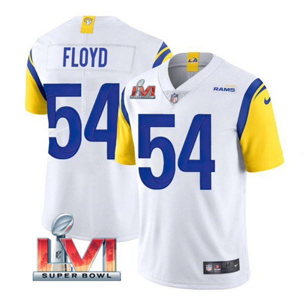 Men's Los Angeles Rams #54 Leonard Floyd White 2022 Super Bowl LVI Vapor Limited Stitched Jersey