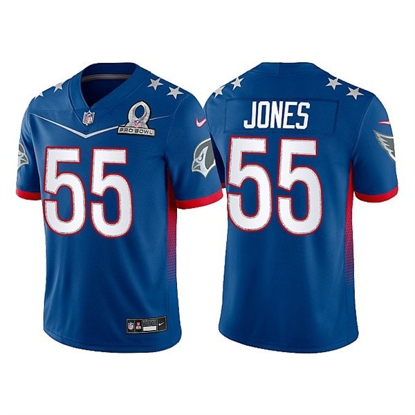 Men's Arizona Cardinals #55 Chandler Jones 2022 Royal Pro Bowl Stitched Jersey