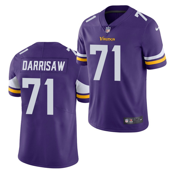 Men's Minnesota Vikings #71 Christian Darrisaw Purple 2021 Vapor Untouchable Limited Stitched NFL Jersey