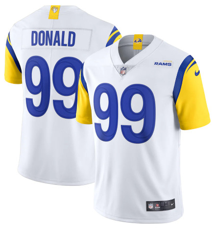 Men's Los Angeles Rams #99 Aaron Donald 2021 White Vapor Untouchable Limited Alternate Stitched NFL Jersey