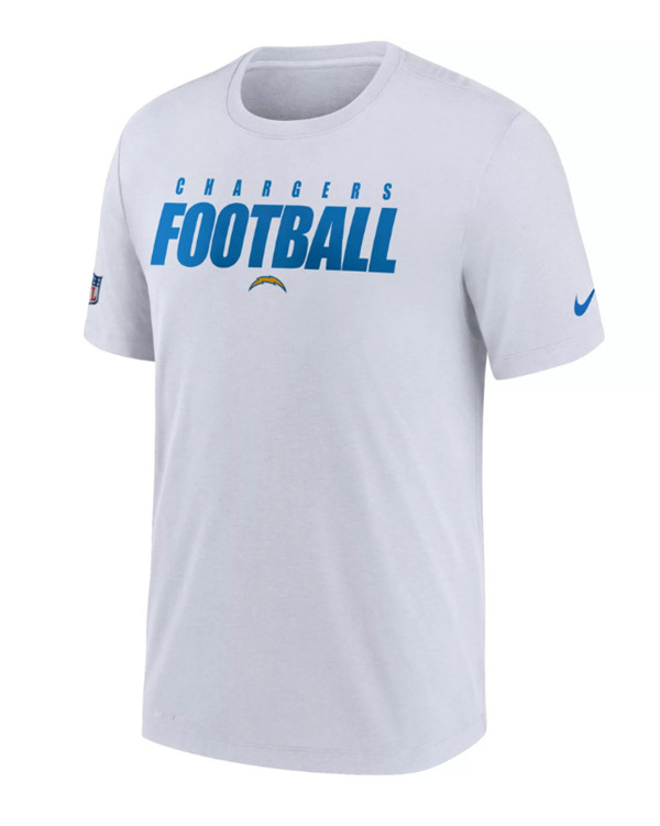 Los Angeles Chargers White Sideline Dri-FIT NFL T-Shirt (All Size)