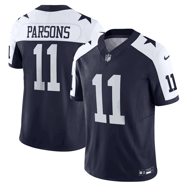 Men's Dallas Cowboys #11 Micah Parsons Navy 2023 F.U.S.E. Limited Stitched Football Jersey - Click Image to Close