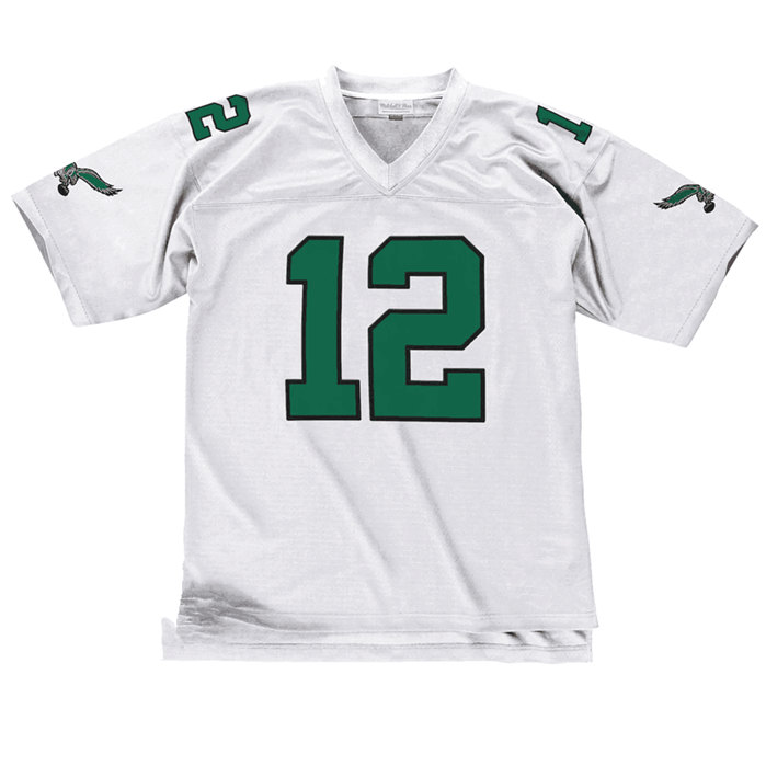 Men's Philadelphia Eagles #12 Randall Cunningham White Stitched Jersey