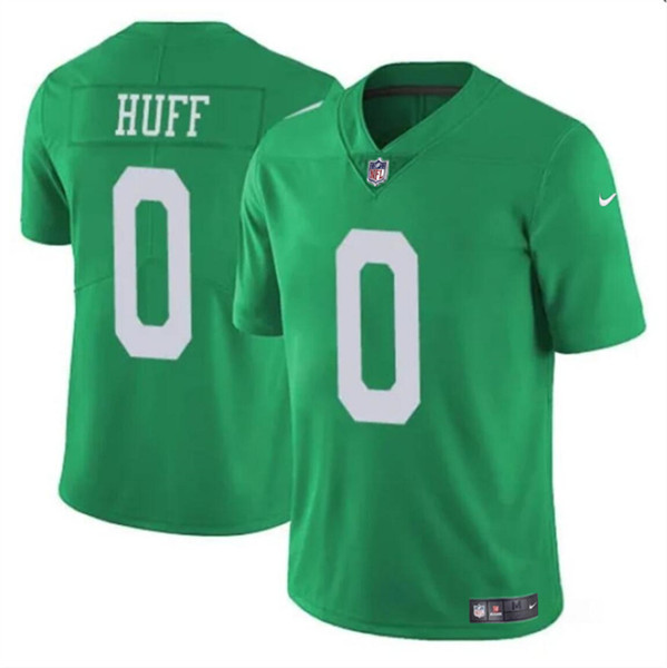 Men's Philadelphia Eagles #0 Bryce Huff Green Vapor Untouchable Throwback Limited Football Stitched Jersey - Click Image to Close