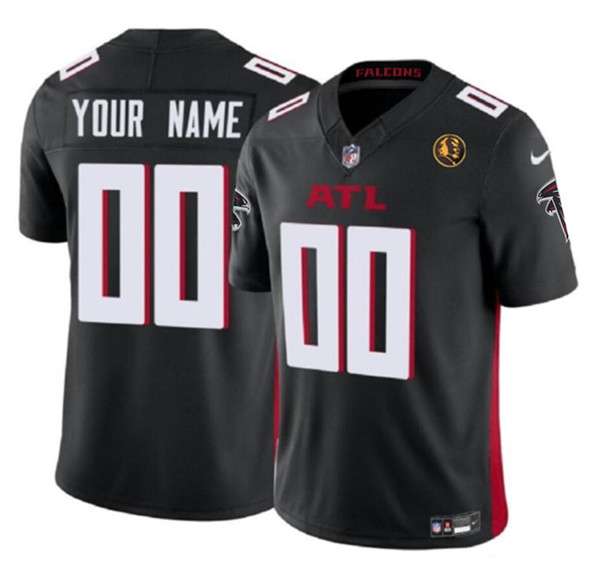 Men's Atlanta Falcons Active Player Custom Black 2023 F.U.S.E. With John Madden Patch Vapor Limited Football Stitched Jersey - Click Image to Close