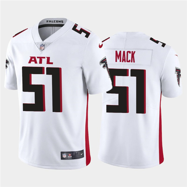 Men's Atlanta Falcons #51 Alex Mack 2020 White Vapor Untouchable Limited Stitched NFL Jersey