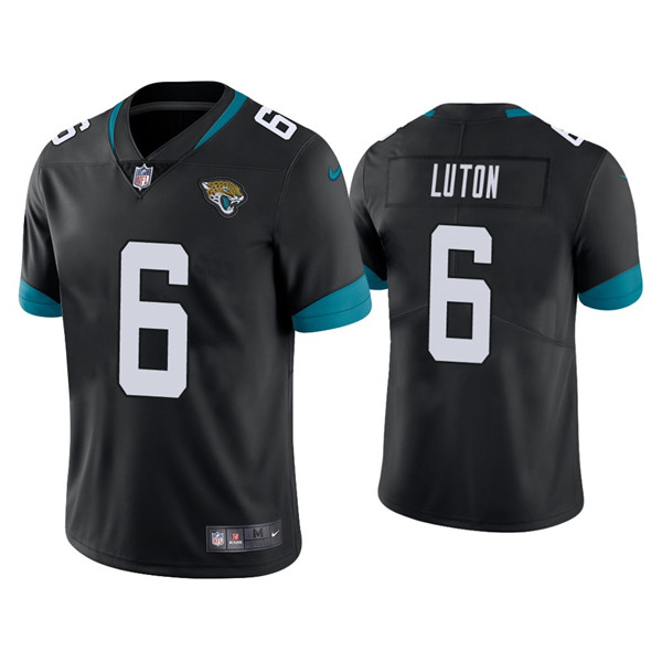 Men's Jacksonville Jaguars #6 Jake Luton Black Vapor Untouchable Limited Stitched Jersey - Click Image to Close