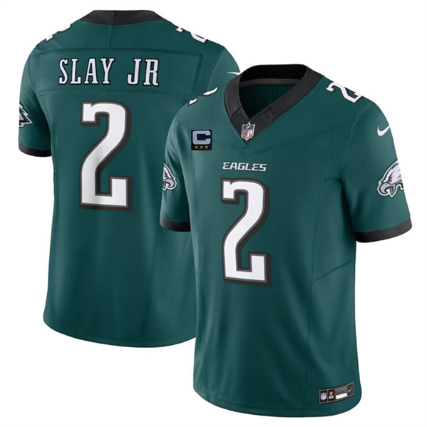 Men's Philadelphia Eagles #2 Darius Slay JR Green 2024 F.U.S.E. With 3-Star C Patch Vapor Untouchable Limited Football Stitched Jersey