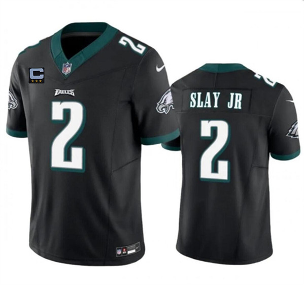 Men's Philadelphia Eagles #2 Darius Slay JR Black 2024 F.U.S.E. With 3-Star C Patch Vapor Untouchable Limited Football Stitched Jersey