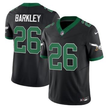 Men's Philadelphia Eagles #26 Saquon Barkley Black 2023 F.U.S.E. Vapor Untouchable Throwback Football Stitched Jersey - Click Image to Close