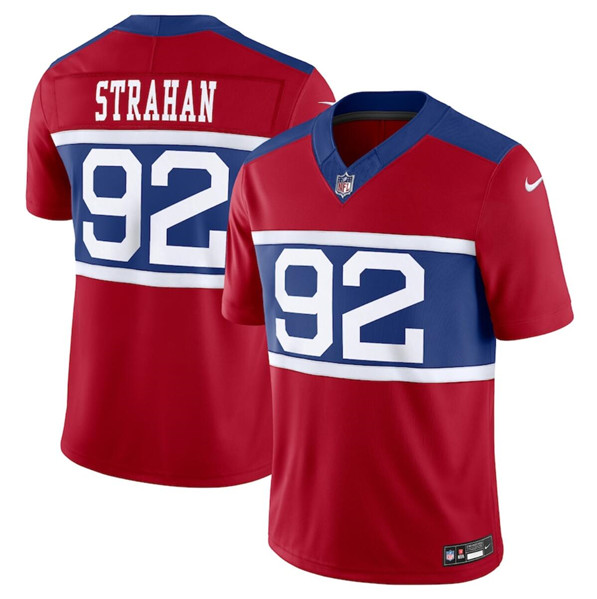 Men's New York Giants #92 Michael Strahan Century Red Alternate Vapor F.U.S.E. Limited Football Stitched Jersey