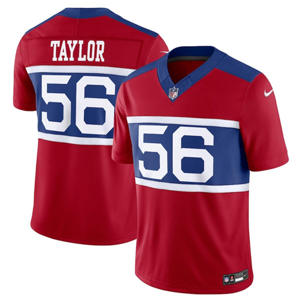 Men's New York Giants #56 Lawrence Taylor Century Red Alternate Vapor F.U.S.E. Limited Football Stitched Jersey