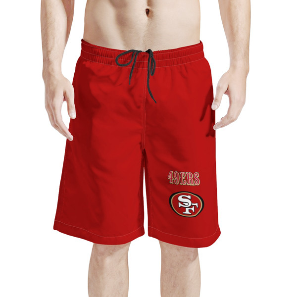 Men's San Francisco 49ers Red NFL Shorts - Click Image to Close