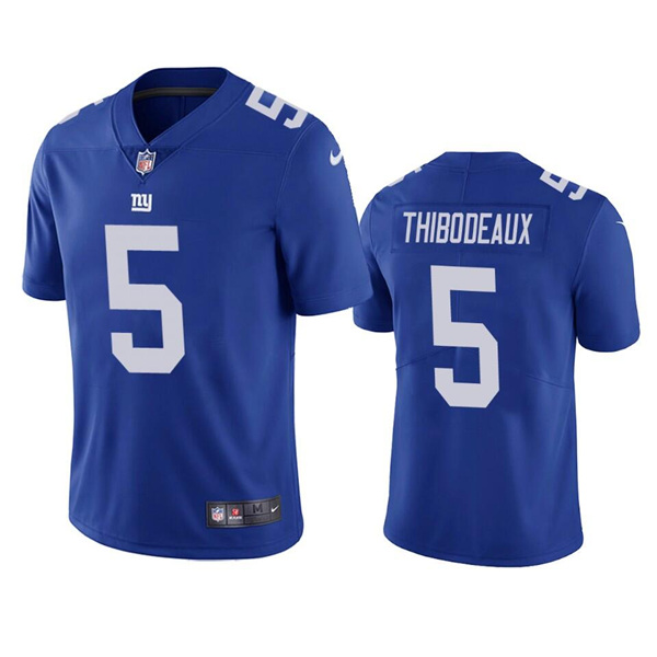 Men's New York Giants #5 Kayvon Thibodeaux 2022 Blue Vapor Untouchable Limited Stitched Jersey