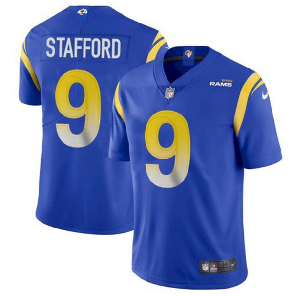 Men's Los Angeles Rams #9 Matthew Stafford Royal Stitched NFL Jersey