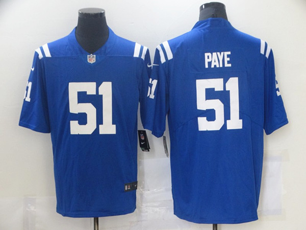 Men's Indianapolis Colts #51 Kwity Paye Blue 2021 Vapor Untouchable Limited Stitched NFL Jersey