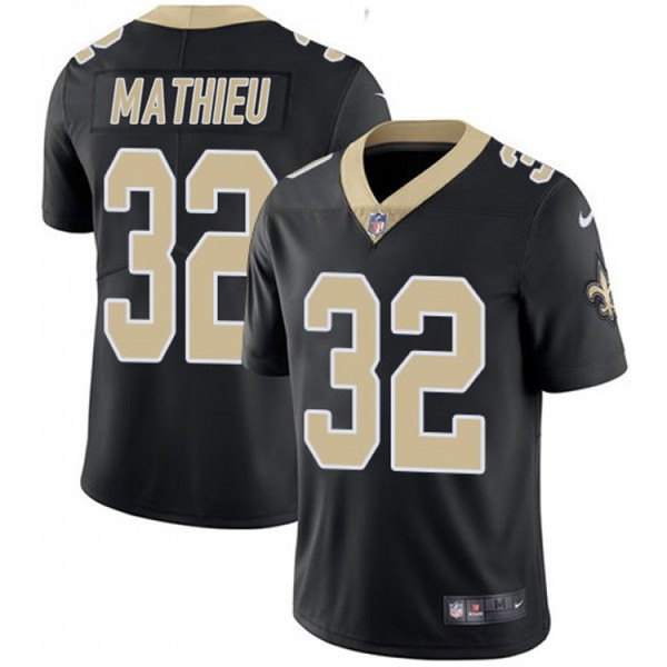 Men's New Orleans Saints #32 Tyrann Mathieu Black Vapor Limited Stitched Jersey - Click Image to Close