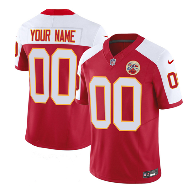 Men??s Kansas City Chiefs Active Player Custom Red/White 2023 F.U.S.E. Vapor Untouchable Limited Football Stitched Jersey