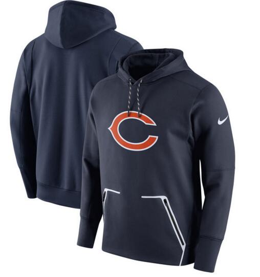 Men's Nike Chicago Bears Navy Champ Drive Vapor Speed Pullover Hoodie