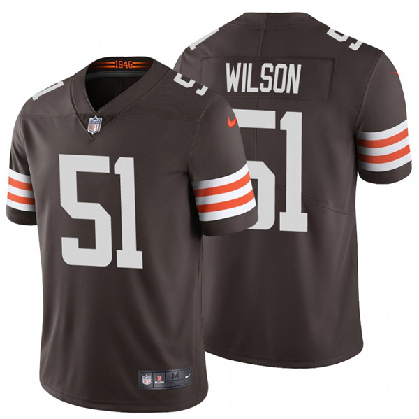 Men's Cleveland Browns #51 Mack Wilson 2020 New Brown Vapor Untouchable Limited Stitched Jersey