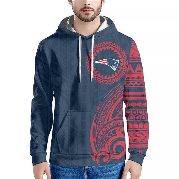 Men's New England Patriots Navy Hoodie - Click Image to Close