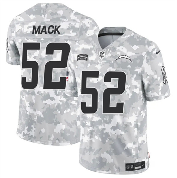 Men's Los Angeles Chargers #52 Khalil Mack Arctic Camo 2024 F.U.S.E. Salute to Service Limited Football Stitched Jersey