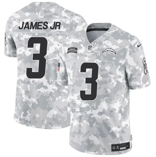 Men's Los Angeles Chargers #3 Derwin James Jr. Arctic Camo 2024 F.U.S.E. Salute to Service Limited Football Stitched Jersey